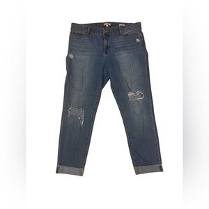 Juicy Couture Blue Distressed Boyfriend Jeans